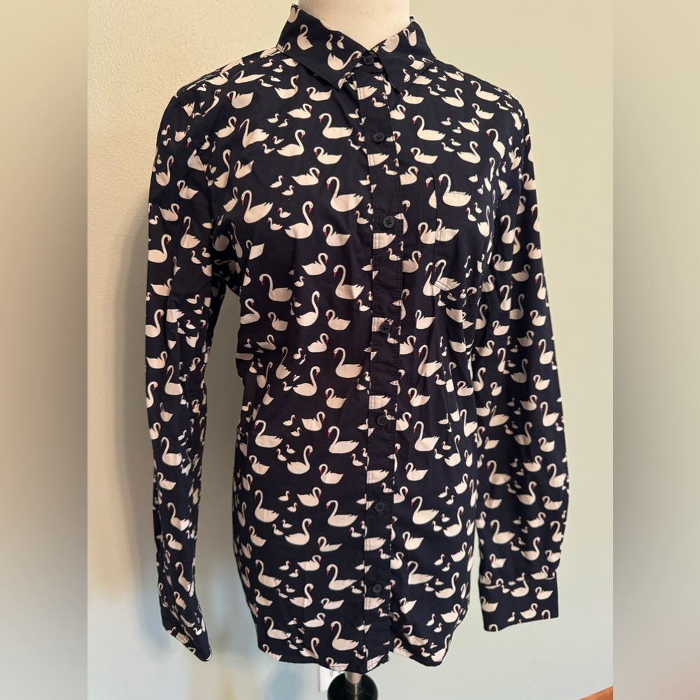 Banana Republic navy whimsical shirt. Medium. #28
